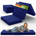 shogazi Faltmatratze 90x200 in Marineblau, aufgeklappt und gefaltet #typ=foto;farbe=marineblau;bucket=klein;pos=1