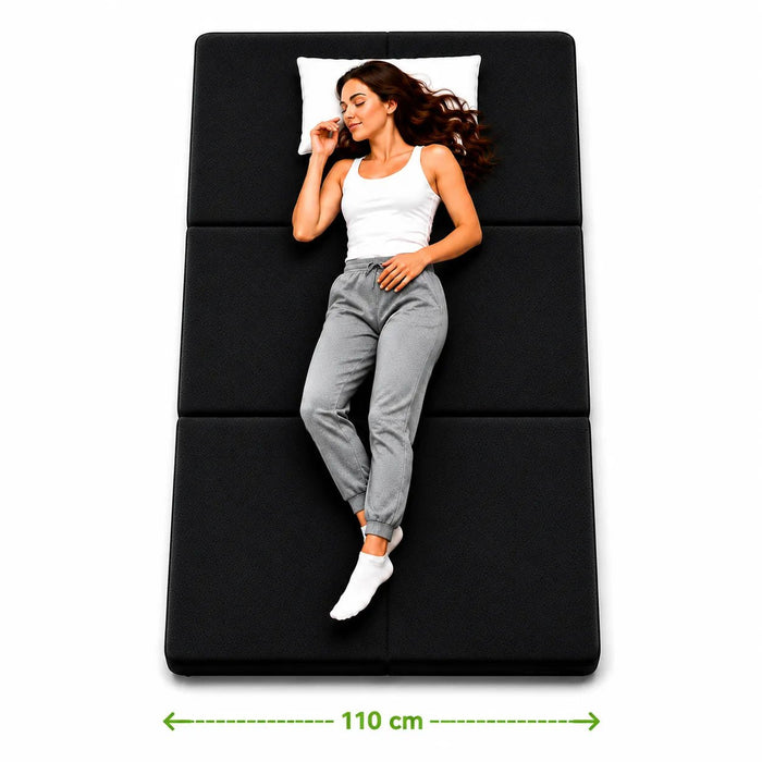 Gästematratze-klappbar - 110 x 190 cm - Anthrazit - Klappmatratze - shogazi ® #typ=groessenfoto;farbe=anthrazit;groesse=110x190;pos=2