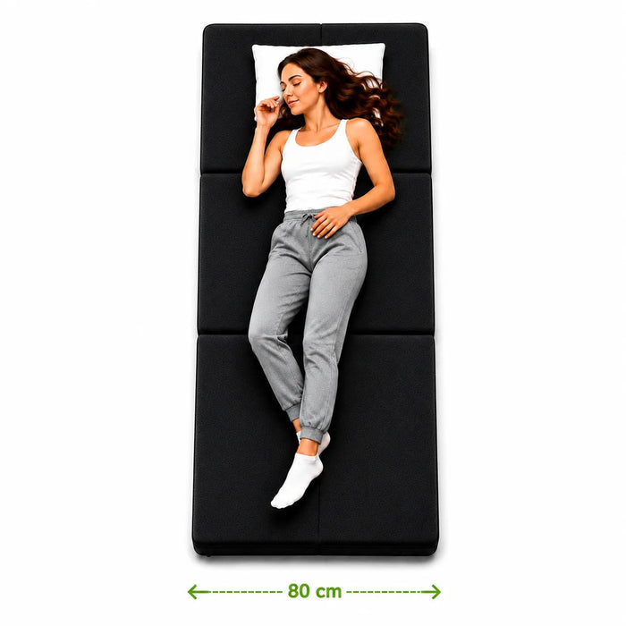 Gästematratze-klappbar - 80 x 190 cm - Anthrazit - Klappmatratze - shogazi ® #typ=groessenfoto;farbe=anthrazit;groesse=80x190;pos=2