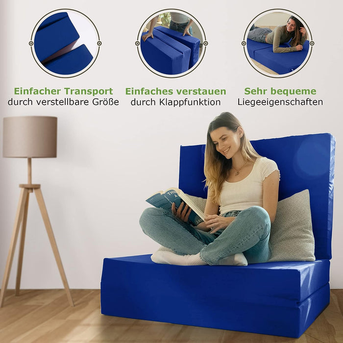 shogazi Klappmatratze 110x200 in Marineblau, Liegebreite im Größenvergleich #typ=groessenfoto;farbe=marineblau;groesse=110x200;pos=2