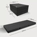 Maße der Klappmatratze 80x200 in Anthrazit, Liegefläche 80 x 200 x 12 cm und Faltmaß 80 x 66 x 36 cm #typ=mass;farbe=anthrazit;groesse=80x200;pos=7