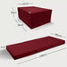 Klappmatratze – bequem schlafen statt Sofa - 90 x 190 cm - Weinrot - Klappmatratze - shogazi ® #typ=mass;farbe=weinrot;groesse=90x190