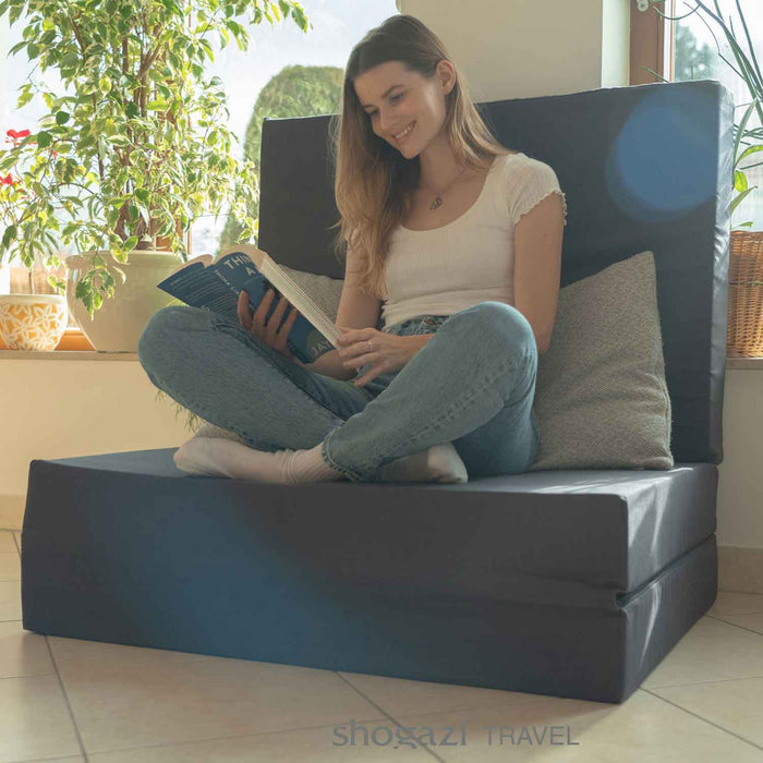 Klappmatratze – bequem schlafen statt Sofa - 90 x 200 cm - Anthrazit - Klappmatratze - shogazi ® #typ=foto;farbe=anthrazit;bucket=klein