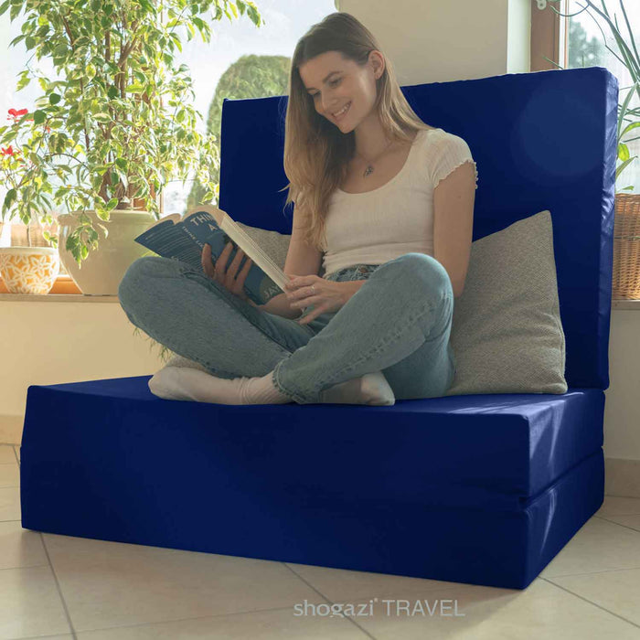 Bezug aus Baumwolle der shogazi Klappmatratze 100x200 in Marineblau #typ=foto;farbe=marineblau;bucket=klein;pos=5