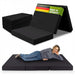 shogazi Klappmatratze 120x190 in Anthrazit, aufgeklappt und gefaltet #typ=foto;farbe=anthrazit;bucket=gross;pos=1