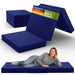 shogazi® Klappmatratze 90x190 marineblau, aufgeklappt und gefaltet #typ=foto;farbe=marineblau;bucket=klein;pos=1