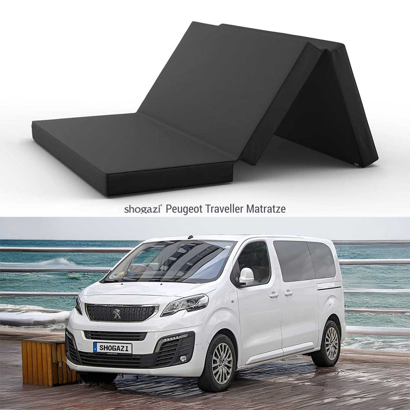 shogazi® Peugeot Traveller Matratze 140x192 cm – Gesamtansicht mit Aussparung