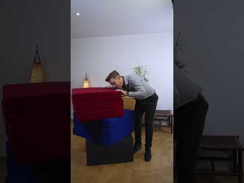 shogazi® Klappmatratze aufklappen und zusammenfalten im Wohnraum