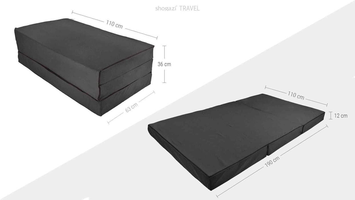 VW Caddy Matratze klappbar 110x190/200 - 110x190cm - Anthrazit - Auto Matratze - shogazi ®